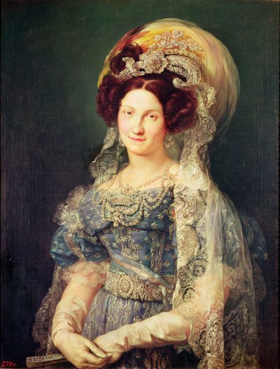 Maria Christina de Bourbon-Sicile (1806-78) Queen of Spain by Vicente Lopez y Portana